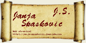 Janja Spasković vizit kartica